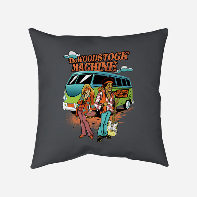 The Woodstock Machine-None-Removable Cover-Throw Pillow-Roni Nucleart
