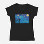 Rick And Gogh-Womens-V-Neck-Tee-Gleydson Barboza