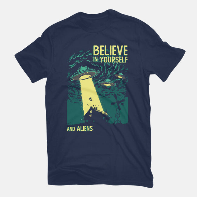 Yourself And Aliens-Womens-Fitted-Tee-Gleydson Barboza