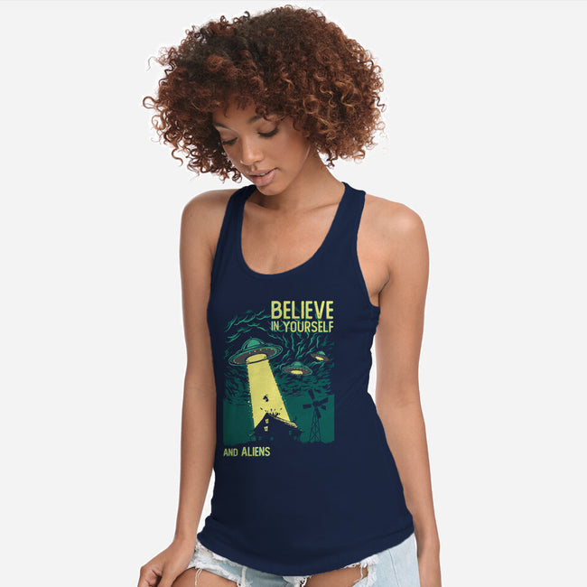 Yourself And Aliens-Womens-Racerback-Tank-Gleydson Barboza