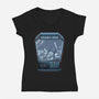 Horror Crane-Womens-V-Neck-Tee-Astrobot Invention