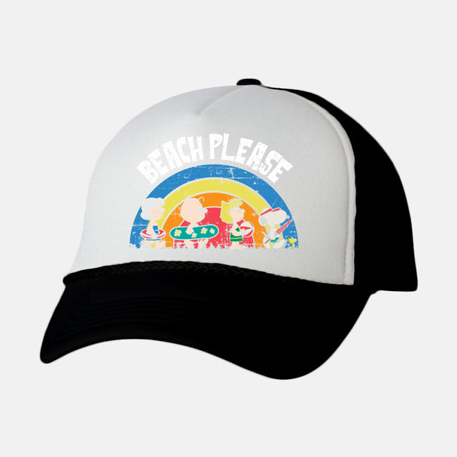 Beach Time Please-Unisex-Trucker-Hat-turborat14