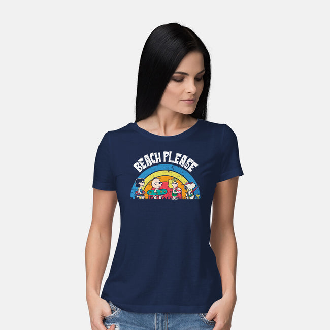 Beach Time Please-Womens-Basic-Tee-turborat14