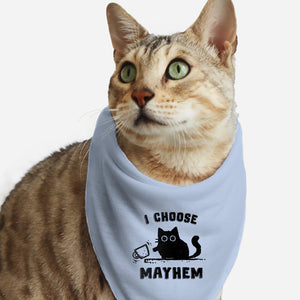 I Choose Mayhem-Cat-Bandana-Pet Collar-kg07