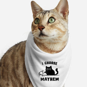 I Choose Mayhem-Cat-Bandana-Pet Collar-kg07