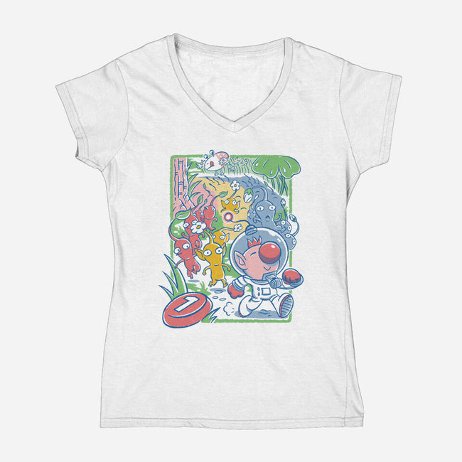 Keep The Pace-Womens-V-Neck-Tee-Henrique Torres