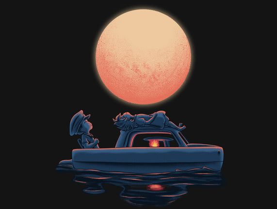 Boat Under The Moon