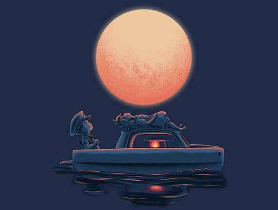 Boat Under The Moon