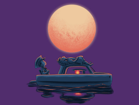 Boat Under The Moon