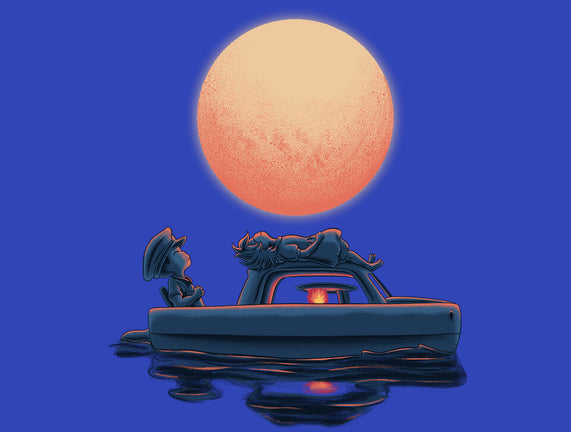 Boat Under The Moon