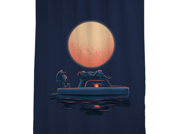 Boat Under The Moon