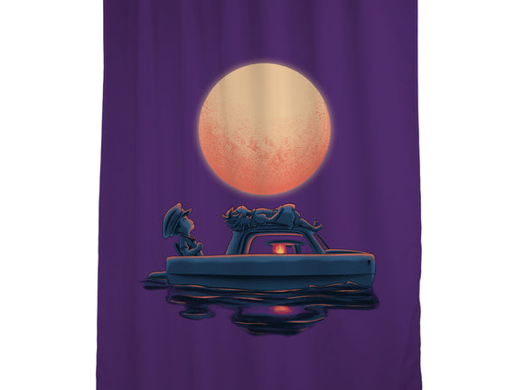 Boat Under The Moon