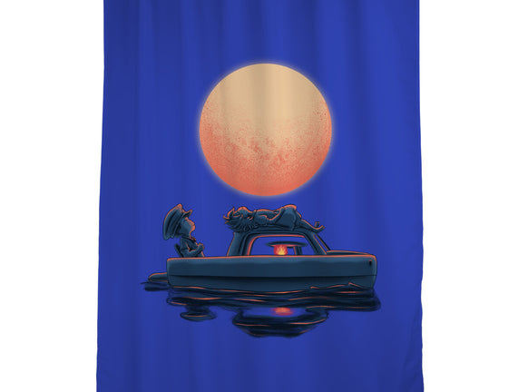 Boat Under The Moon