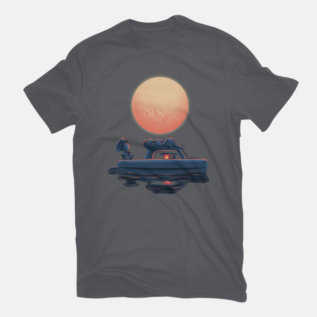 Boat Under The Moon-Unisex-Basic-Tee-rmatix