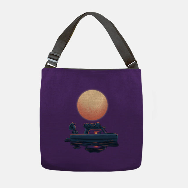 Boat Under The Moon-None-Adjustable Tote-Bag-rmatix