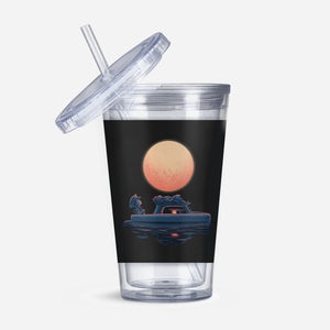 Boat Under The Moon-None-Acrylic Tumbler-Drinkware-rmatix