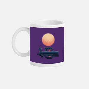 Boat Under The Moon-None-Mug-Drinkware-rmatix