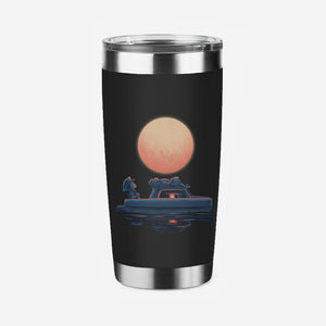 Boat Under The Moon-None-Stainless Steel Tumbler-Drinkware-rmatix