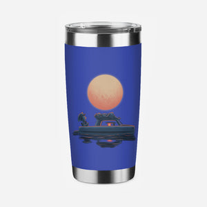 Boat Under The Moon-None-Stainless Steel Tumbler-Drinkware-rmatix