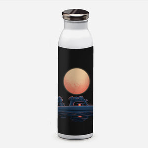 Boat Under The Moon-None-Water Bottle-Drinkware-rmatix