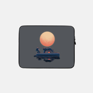 Boat Under The Moon-None-Zippered-Laptop Sleeve-rmatix