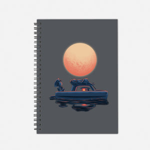 Boat Under The Moon-None-Dot Grid-Notebook-rmatix