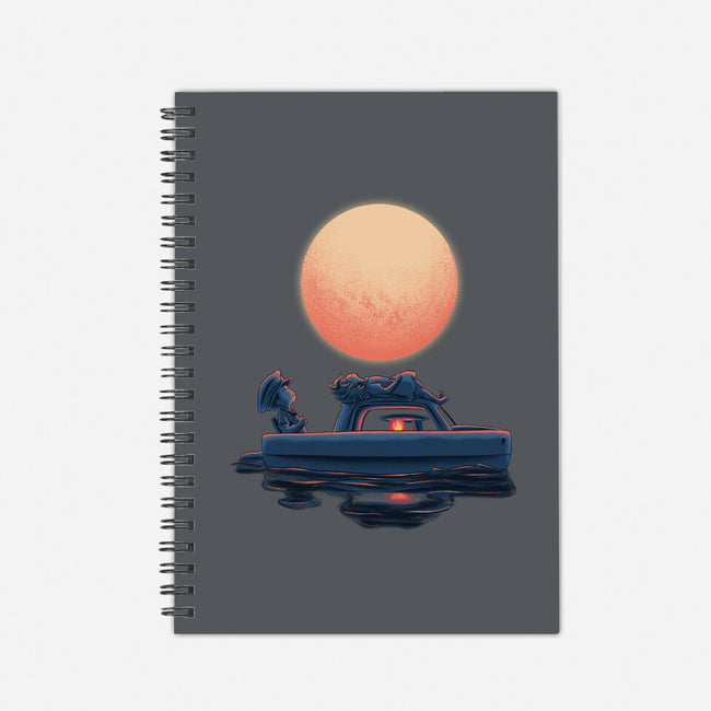 Boat Under The Moon-None-Dot Grid-Notebook-rmatix