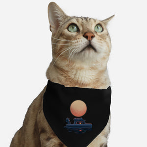 Boat Under The Moon-Cat-Adjustable-Pet Collar-rmatix