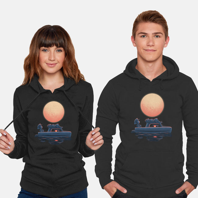 Boat Under The Moon-Unisex-Pullover-Sweatshirt-rmatix