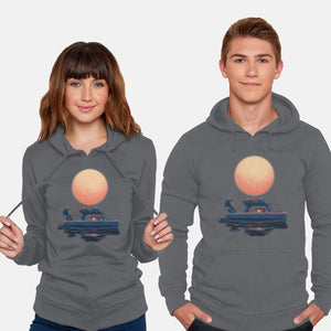Boat Under The Moon-Unisex-Pullover-Sweatshirt-rmatix