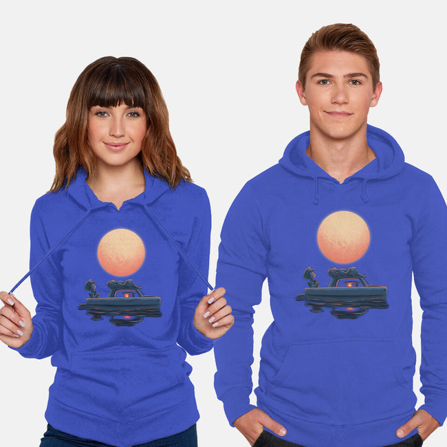 Boat Under The Moon-Unisex-Pullover-Sweatshirt-rmatix