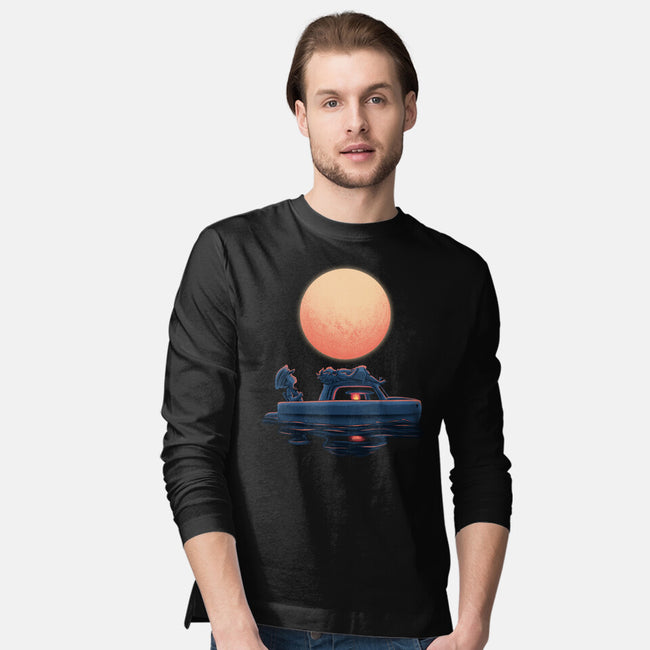 Boat Under The Moon-Mens-Long Sleeved-Tee-rmatix