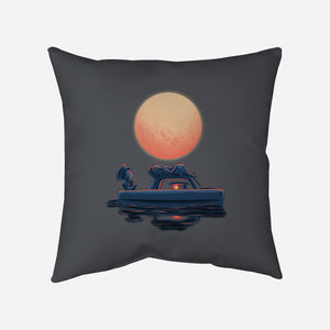 Boat Under The Moon-None-Non-Removable Cover w Insert-Throw Pillow-rmatix