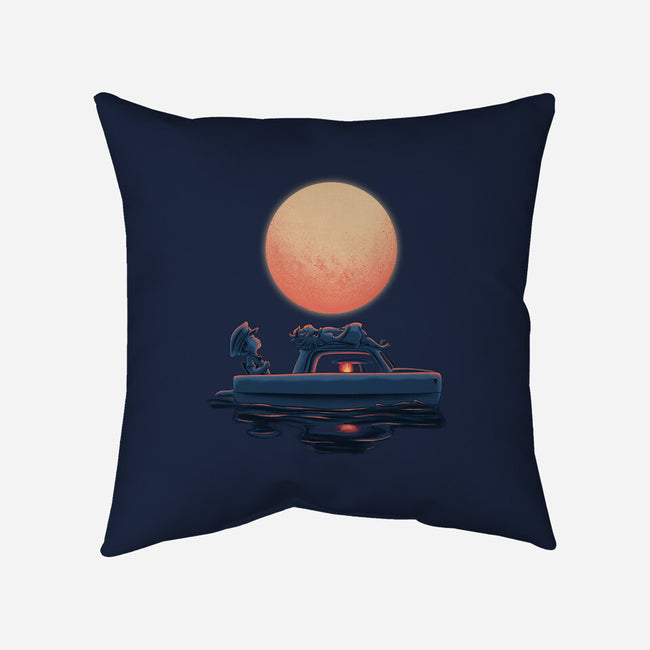 Boat Under The Moon-None-Non-Removable Cover w Insert-Throw Pillow-rmatix