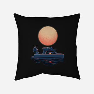 Boat Under The Moon-None-Removable Cover-Throw Pillow-rmatix
