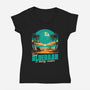 Summer Planet Destruction-Womens-V-Neck-Tee-Studio Mootant