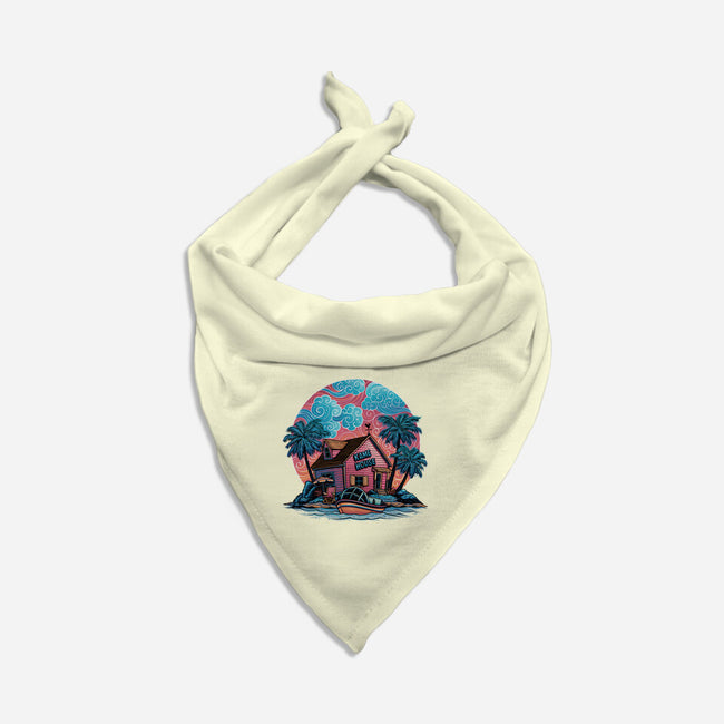 Island Life-Dog-Bandana-Pet Collar-glitchygorilla