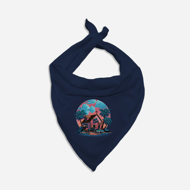 Island Life-Dog-Bandana-Pet Collar-glitchygorilla