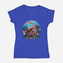 Island Life-Womens-V-Neck-Tee-glitchygorilla