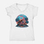 Island Life-Womens-V-Neck-Tee-glitchygorilla