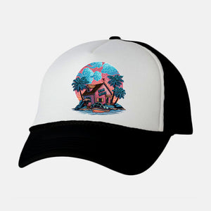 Island Life-Unisex-Trucker-Hat-glitchygorilla