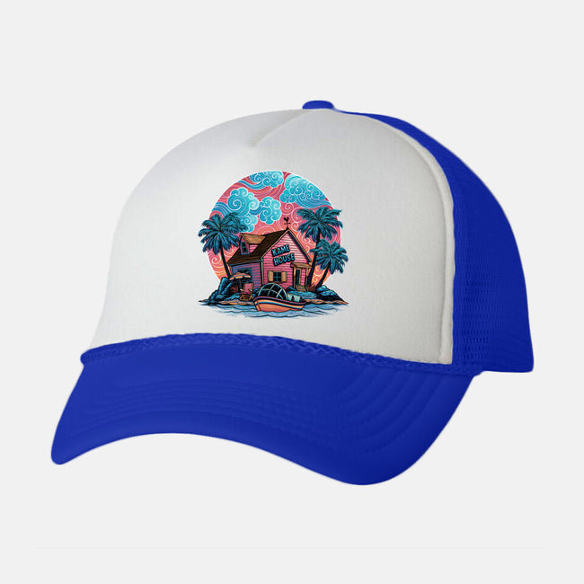 Island Life-Unisex-Trucker-Hat-glitchygorilla