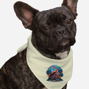 Island Life-Dog-Bandana-Pet Collar-glitchygorilla