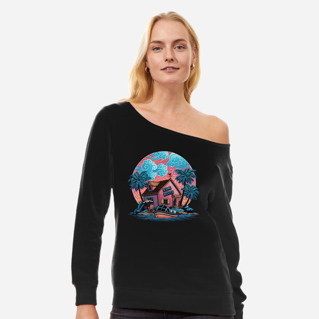 Island Life-Womens-Off Shoulder-Sweatshirt-glitchygorilla