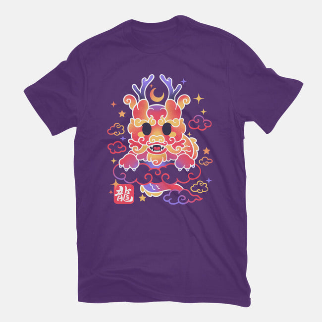 Kawaii Chinese Dragon-Womens-Fitted-Tee-NemiMakeit