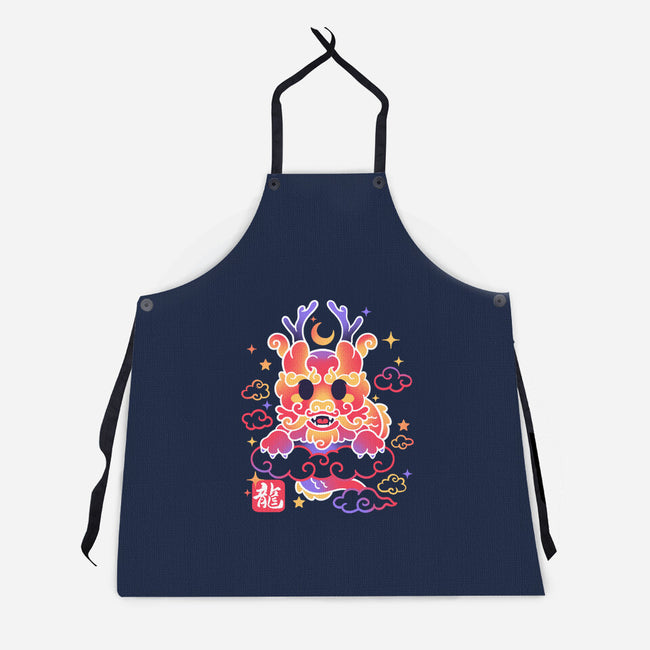 Kawaii Chinese Dragon-Unisex-Kitchen-Apron-NemiMakeit