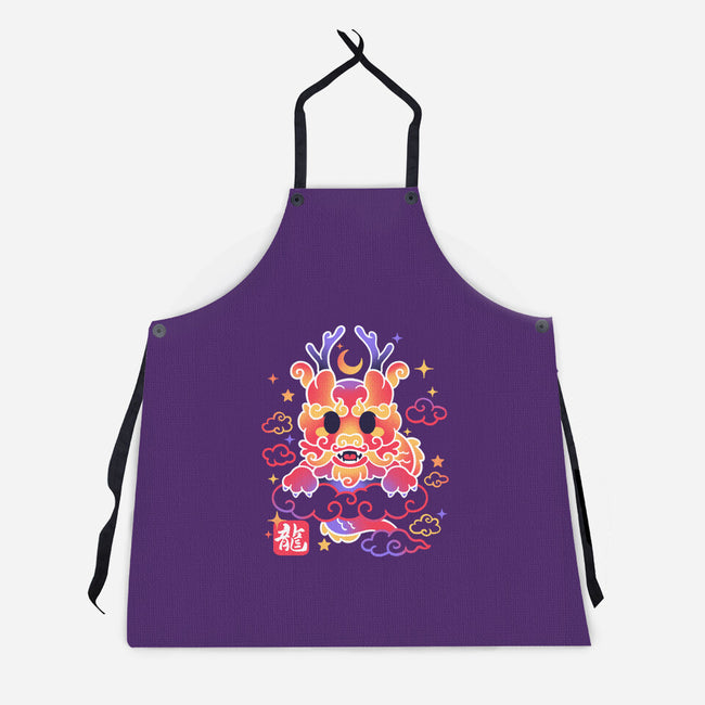 Kawaii Chinese Dragon-Unisex-Kitchen-Apron-NemiMakeit