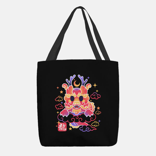 Kawaii Chinese Dragon-None-Basic Tote-Bag-NemiMakeit