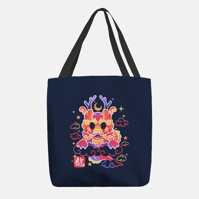 Kawaii Chinese Dragon-None-Basic Tote-Bag-NemiMakeit