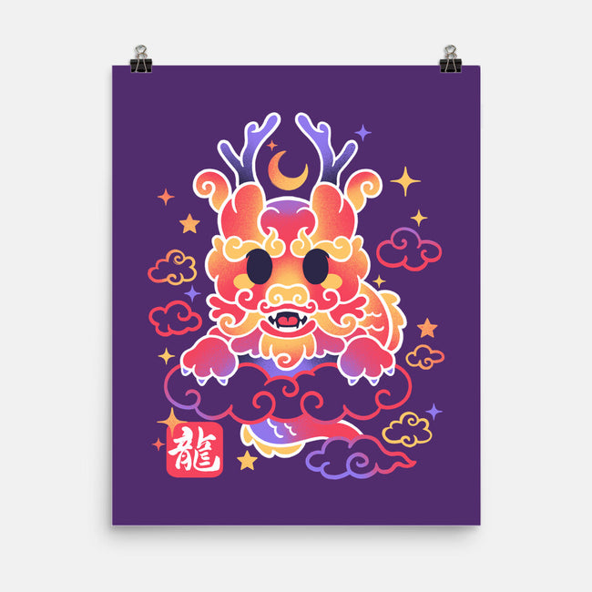 Kawaii Chinese Dragon-None-Matte-Poster-NemiMakeit